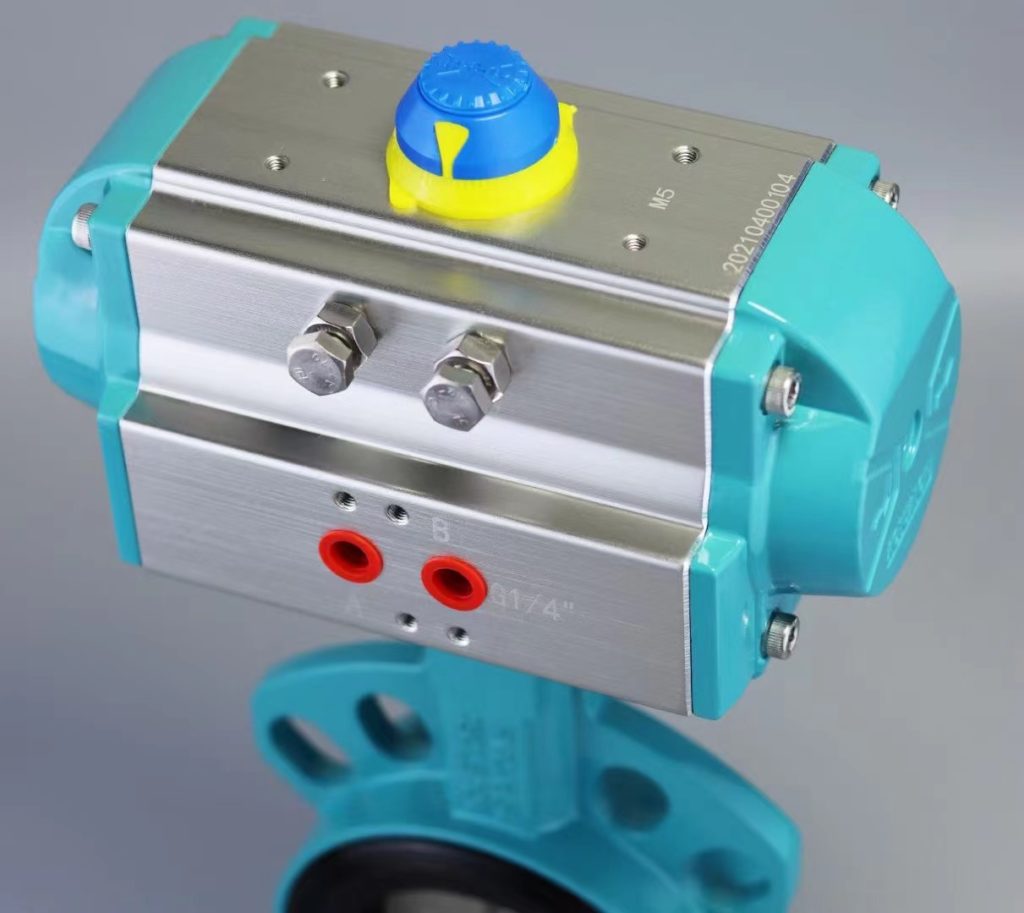 Pneumatic control wafer butterfly valve