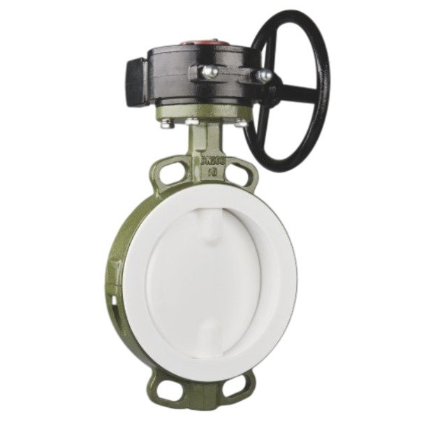 Gear Operated wafer type lined butterfly valve