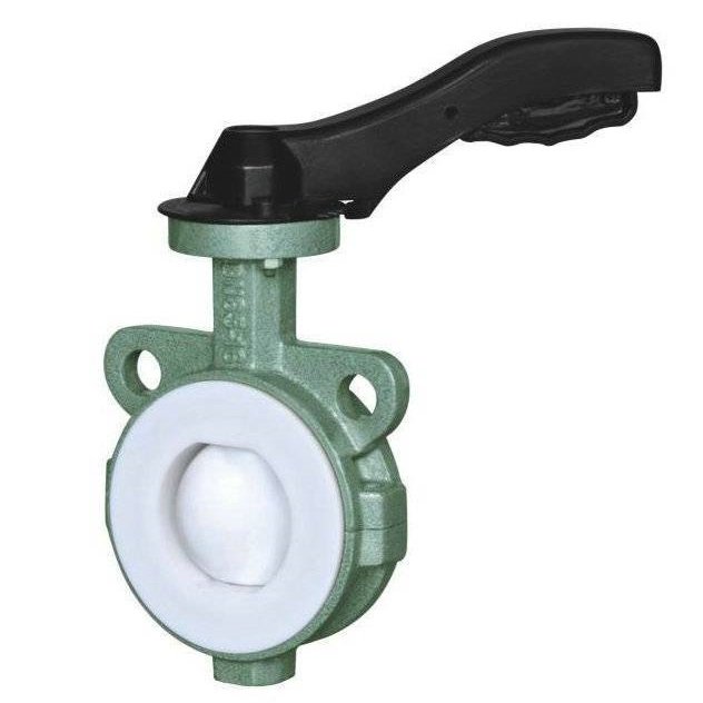 handle wafer lined butterfly valve