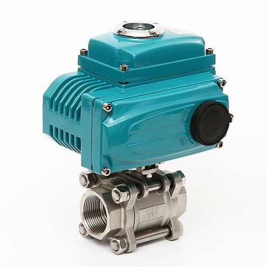 3PC Electric threaded ball valve
