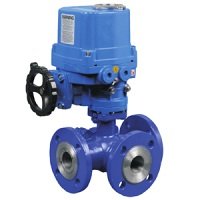 Electric three way ball valve