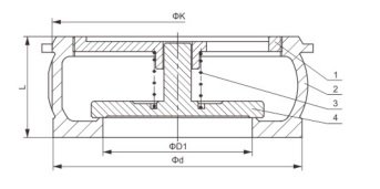 JIS 10K Wafer Check Valve Structure diagram