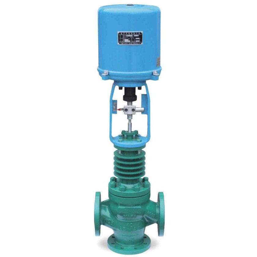 Electric 3 way regulating valve diverter confluence Valve Electric 3-way regulating valve