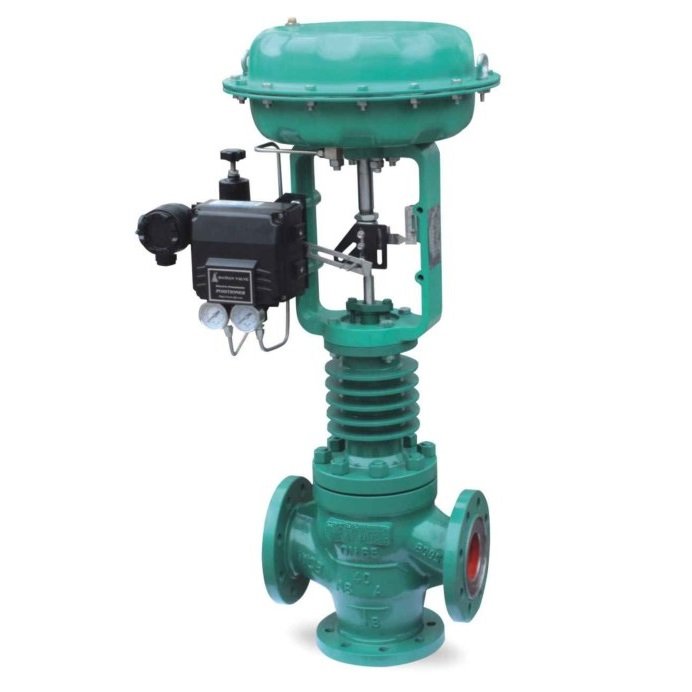 Pneumatic 3-way regulating valve