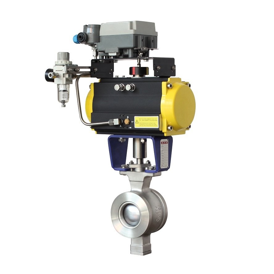 Pneumatic V type ball valve - Trekre