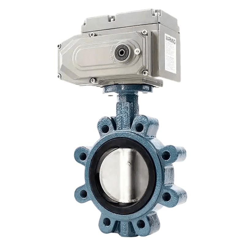 electric ductile iron lug butterfly valve Electric Ductile Iron Lug Butterfly Valve Single Clamp Supporting Ear