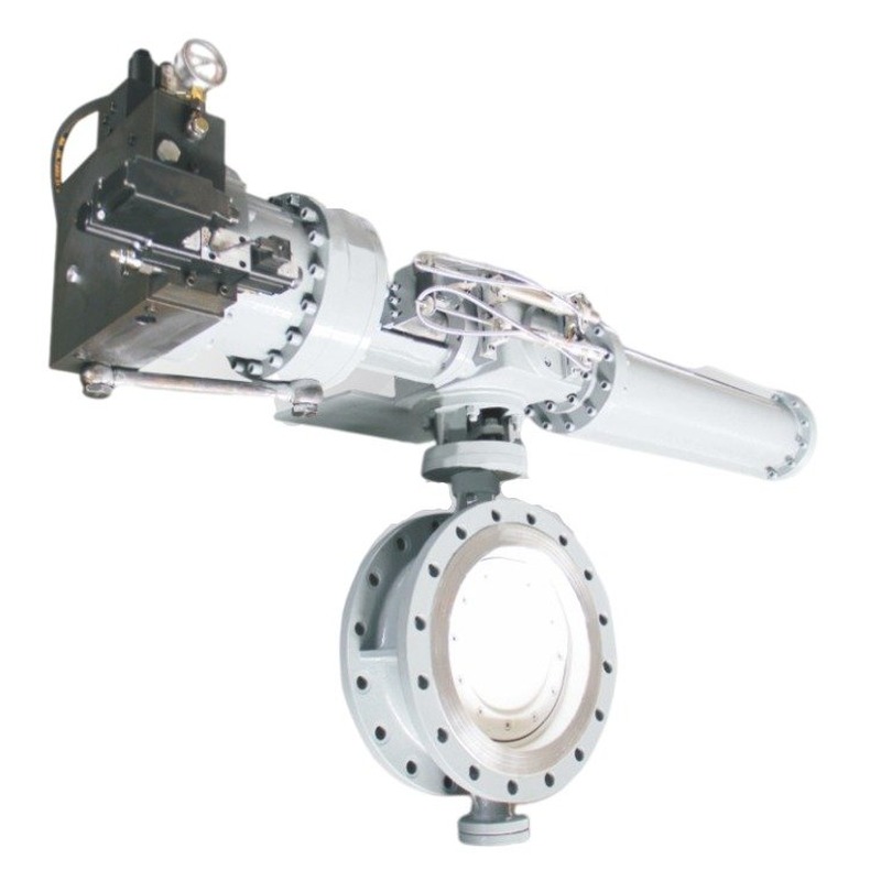 fork-type-pneumatic-cut-off-butterfly-valve