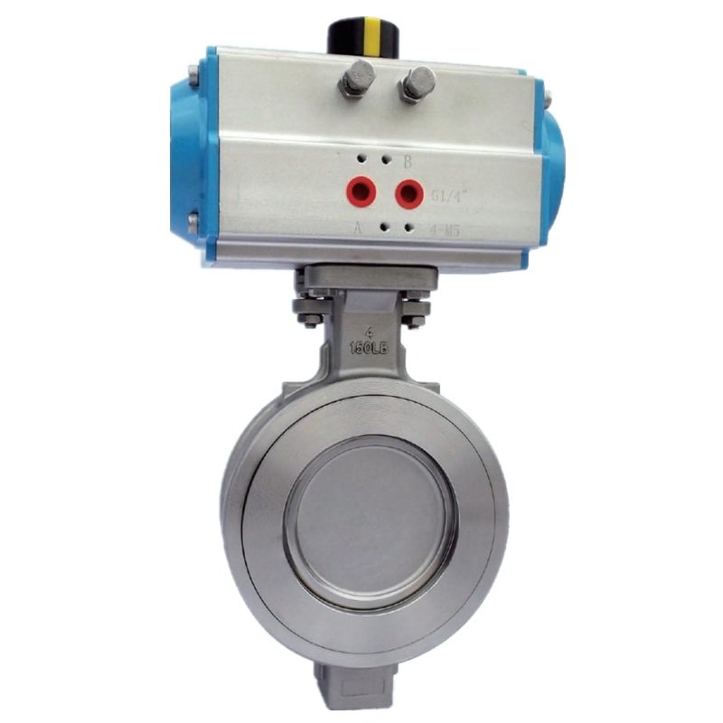 high performance pneumatic wafer stainless steel butterfly valve High Performance Pneumatic Wafer Stainless Steel Butterfly Valve